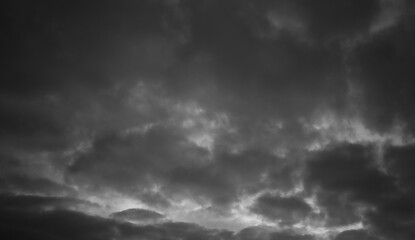 Black and white infrared clouds  - obrazy, fototapety, plakaty