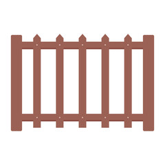 Wooden railing vector. railing on white background.