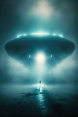 alien spaceship. ufo concept. generative ai