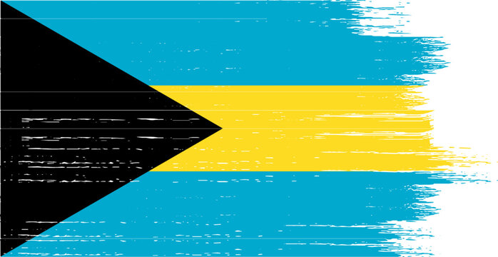Bahamas  flag with brush paint textured isolated  on png or transparent background,Symbol Bahamas,template for banner,advertising ,promote, design,vector,top  win sport country