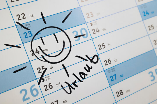 Urlaub im Kalender