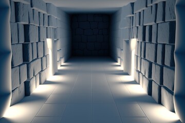 labyrinth tunnel. Generative AI