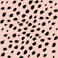 Cheetah spots print design. Vector seamless pattern with wild animal hair ornament
