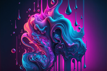 glowing colorful abstract wavy fluid background