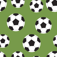 Soccer football ball. Seamless pattern with vector illustration with sport theme
