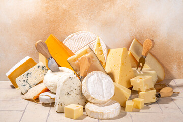 Different sorts of cheese