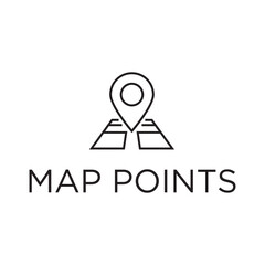Map Point Icon Logo Design Element 