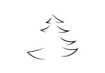 christmas tree logo icon illustration