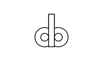 line letter db logo design vector
