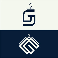 Letter G logo for fashion, clothing brands, company. minimalist modern fashion font alphabet. typography font in uppercase and lowercase letters.