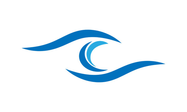 Vector logo design of eye health vision. Pro Vector