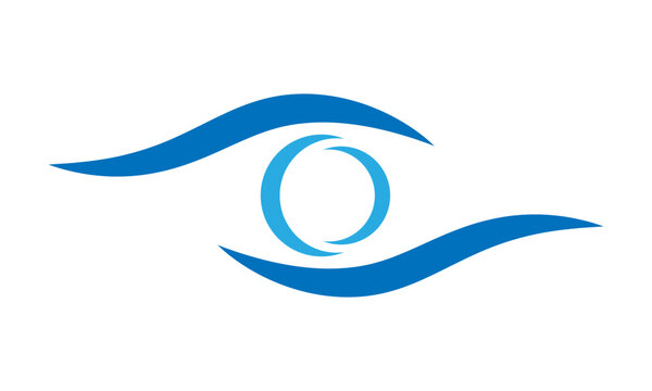 Vector logo design of eye health vision. Pro Vector