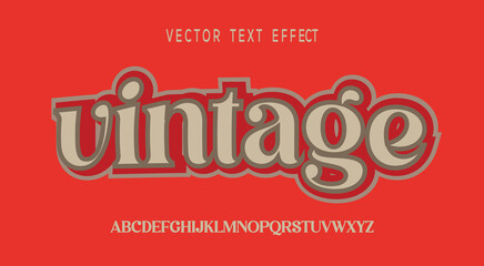 Retro, vintage text effect, editable 70s and 80s text style second account.