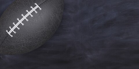 American football ball on a blackboard background © Rawf8