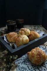 mini buns topped with cheese