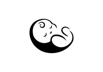 sleeping baby logo icon