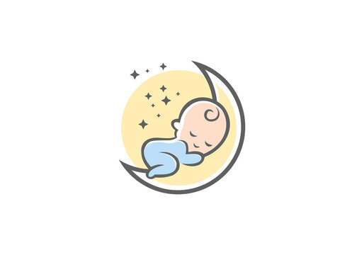 sleeping baby logo icon