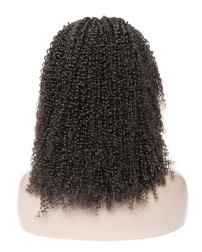mannequin head with afro style coarse kinky curly black color natural human hair weaves extensions lace wigs 