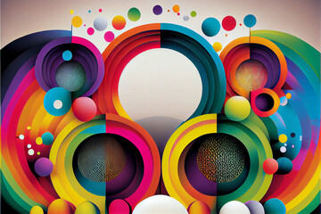 Obraz premium surrealism abstract psychedelic background full color 