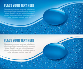 blue water drops background with place for your text
- 558132989