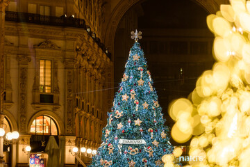 Luci e alberi di Natale 2022, Milano Piazza Duomo e Galleria