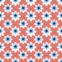 Seamless flower pattern. Floral background.
Good for printing fabrics, textiles, paper.Seamless flower pattern. Floral background. Good for printing fabrics, textiles, paper.