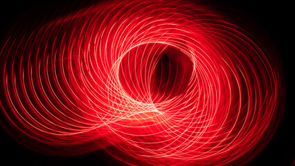 Abstract: Intriguing Swirls of Color on a Black Background