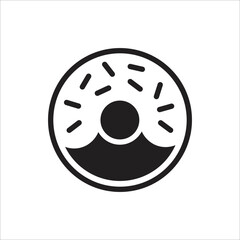 doughnut nut icon simple art design