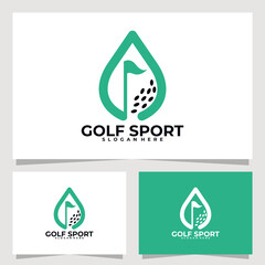 golf sport logo vector design template