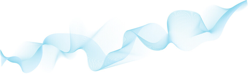 abstract vector illustration of blue colored wave lines - vector background