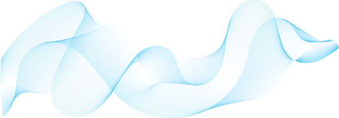 abstract vector illustration of blue colored wave lines - vector background	