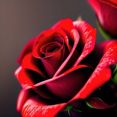 2401798460-dreamlikeart, red rose on black background ### Deformed, blurry, bad anatomy, disfigured, poorly drawn face, mutation 