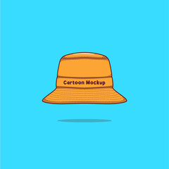 Bucket Hat Cartoon Mockup