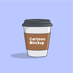 Coffee Cup Cartoon Mockup