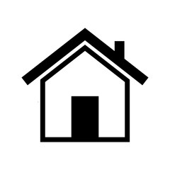 house icon in trendy flat design