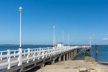 Obraz premium Arcachon, France. La jetée Pierre Lataillade (ex-jetée d'Eyrac)
