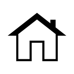 house icon in trendy flat design