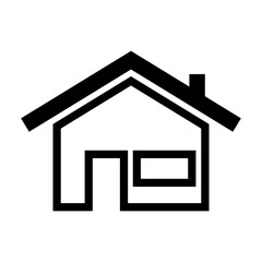 house icon in trendy flat design