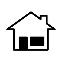 house icon in trendy flat design