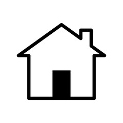 house icon in trendy flat design