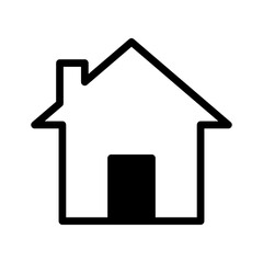 house icon in trendy flat design