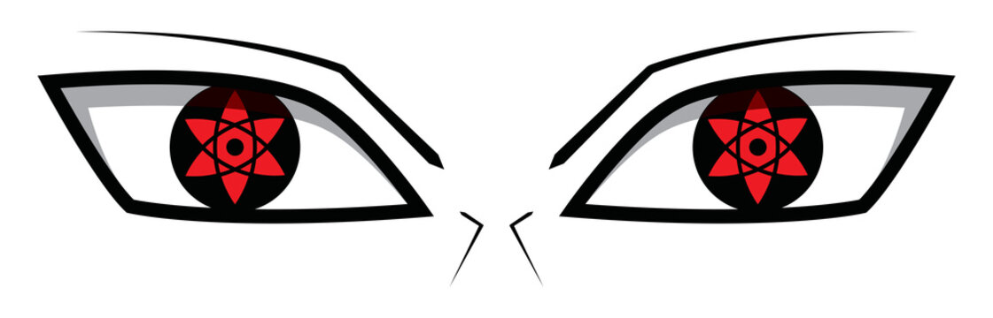 Sharingan eyes icon, vector illustration