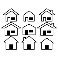 collection of house icon 