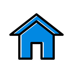 house icon in trendy flat design