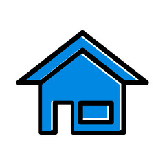 house icon in trendy flat design