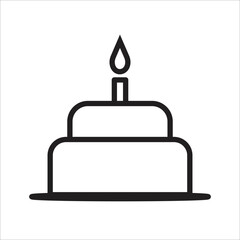 birthday cake icon simple art design