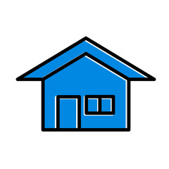 house icon in trendy flat design