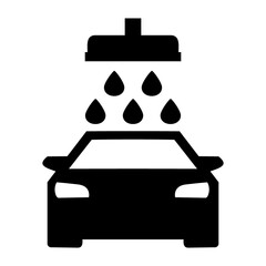 Car wash icon flat design black