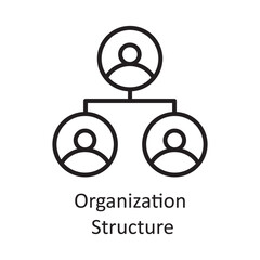 Organization structure Vector Outline Icon Design illustration. Business And Data Management Symbol on White background EPS 10 File