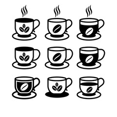 glass of cofffee icon  collection